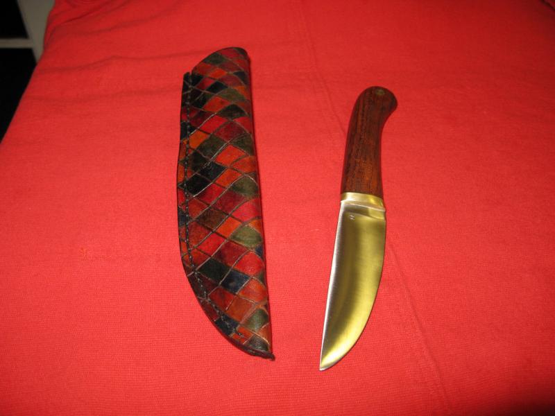 Utility knife & harlequin-pattern sheath