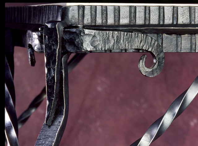 Detail of Step & Wrap Joinery of table leg